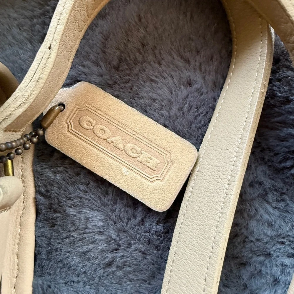 Vintage Coach 9850 Compartment Bag mystery color - Stone? - READ